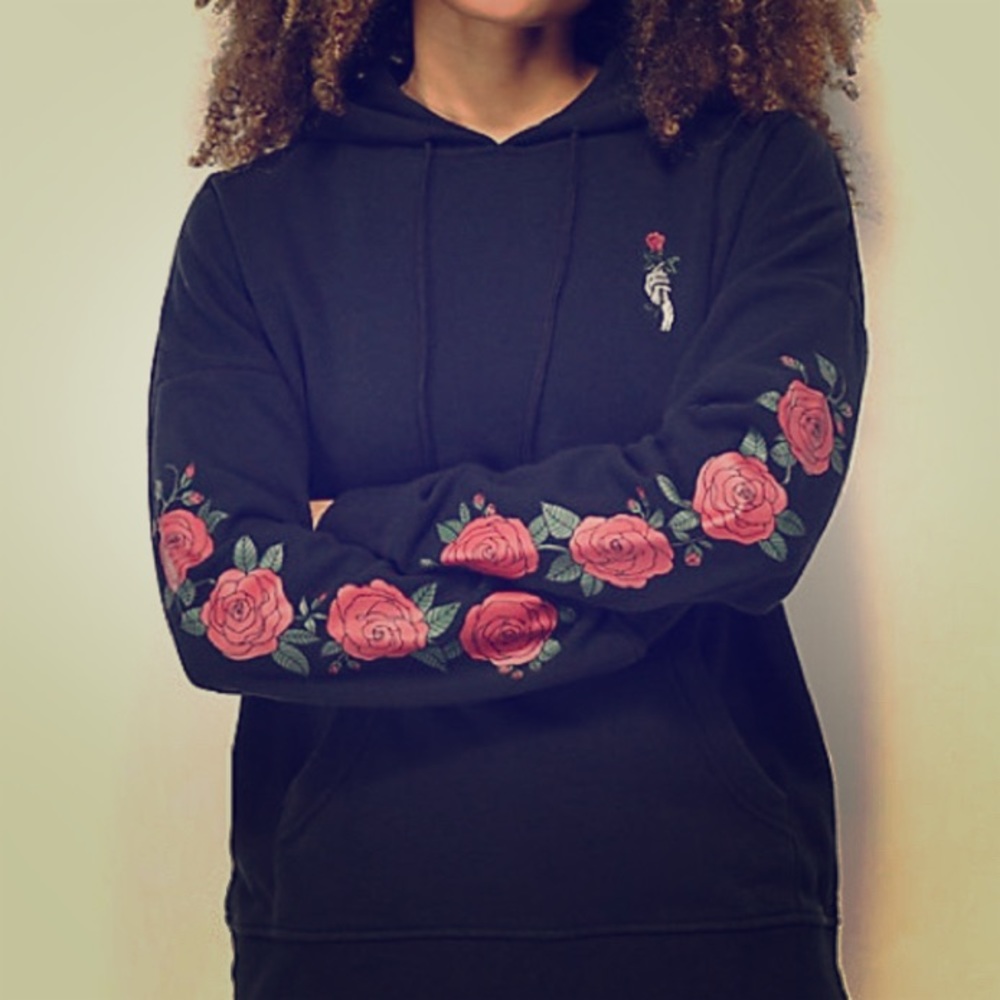 Rose and skeleton shirt